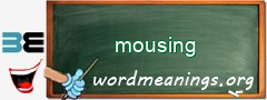 WordMeaning blackboard for mousing